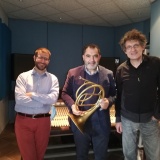 Chiara Recording Studio (Moncalieri TO), 2021 (Da sinistra S.M., Natalino Ricciardo e Claudio Chiara)